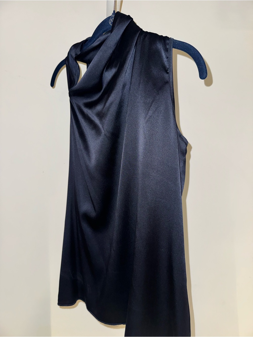 Nili Lotan :Alex top 
100% silk charmeuse Navy - Picture 3 of 7